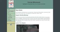 Desktop Screenshot of corvairminnesota.com